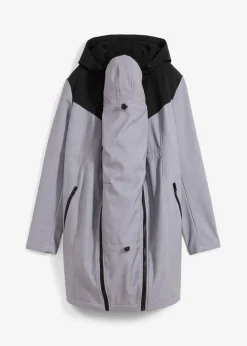 bonprix bonprix Vestido premamá y de porteo 3 en 1 de softshell Gris jaspeado-negro New