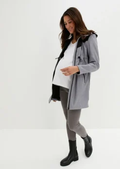 bonprix bonprix Vestido premamá y de porteo 3 en 1 de softshell Gris jaspeado-negro New