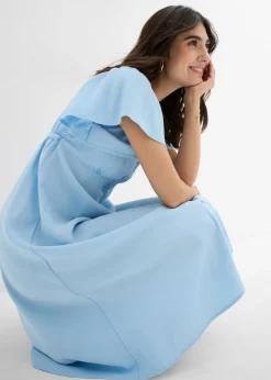 bonprix bonprix Vestido premamá/de lactancia con botones Azul claro Outlet