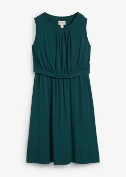 bonprix bonprix Vestido premamá/de lactancia de viscosa Verde petróleo Discount