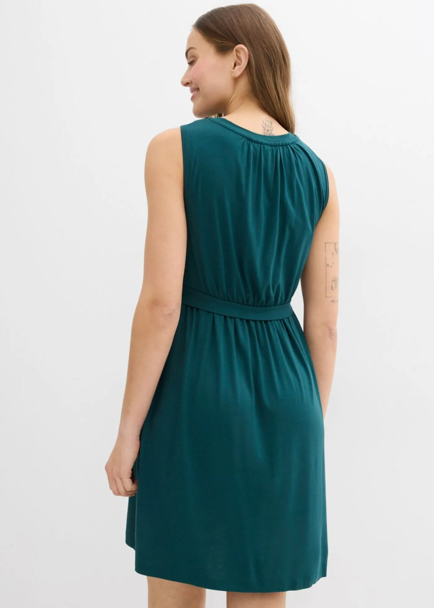 bonprix bonprix Vestido premamá/de lactancia de viscosa Verde petróleo Discount