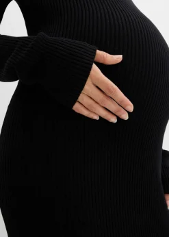 bonprix bonprix Vestido premamá/de lactancia de punto Negro Best