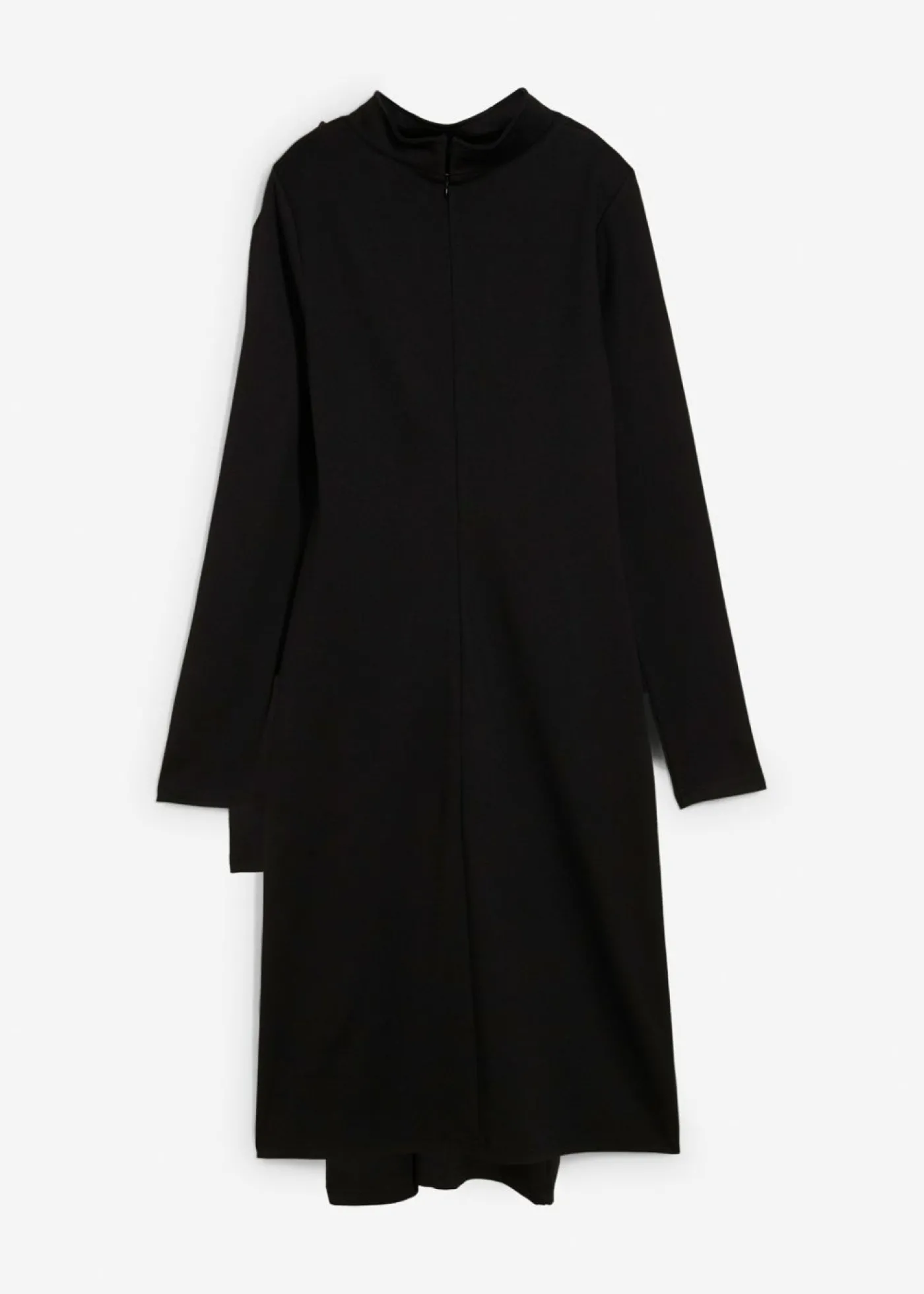 bonprix bonprix Vestido Punto di Roma con cuello alto Negro Outlet