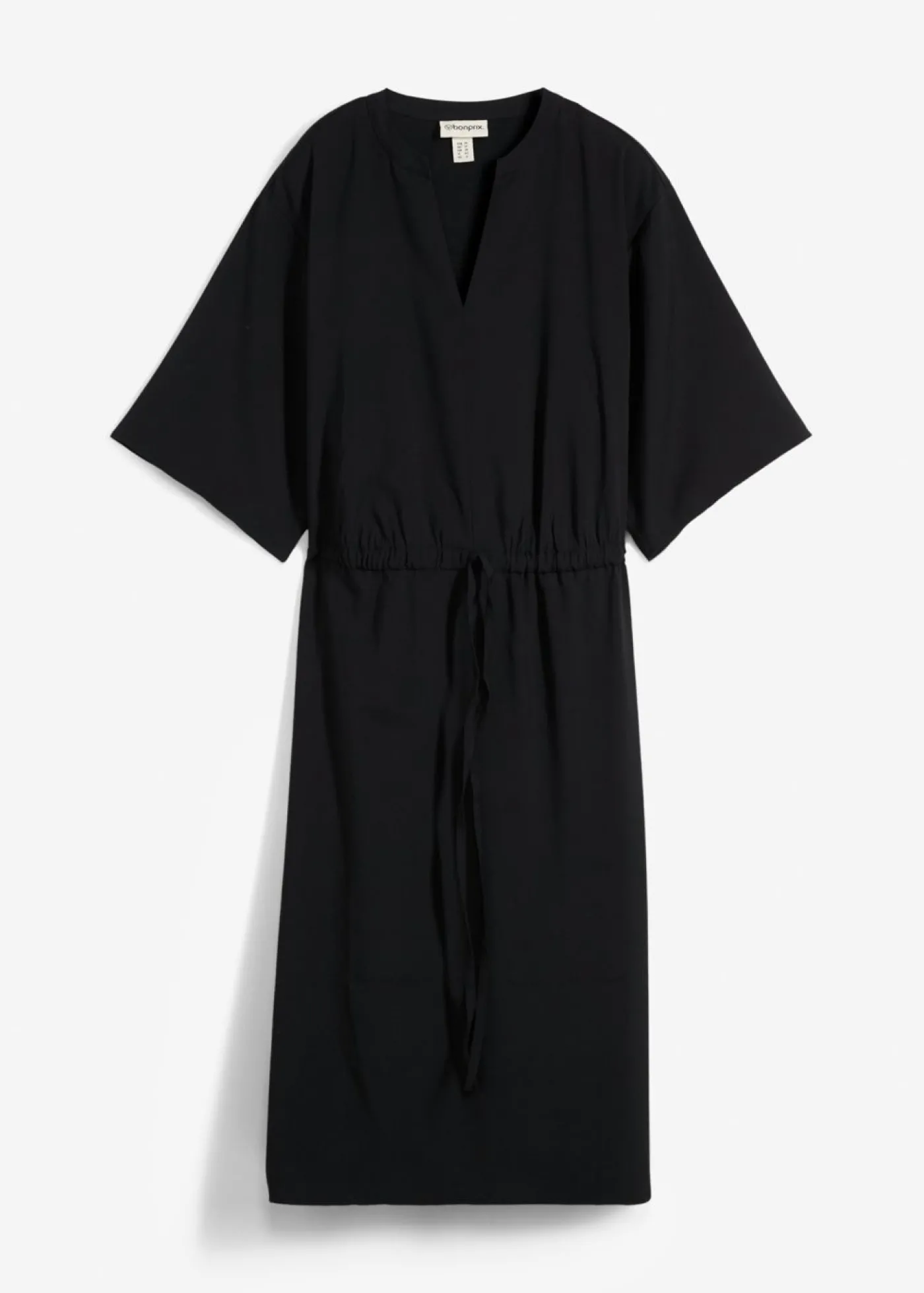 bonprix bonprix Vestido tipo caftán de viscosa fina Negro Best