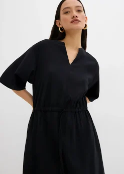 bonprix bonprix Vestido tipo caftán de viscosa fina Negro Best