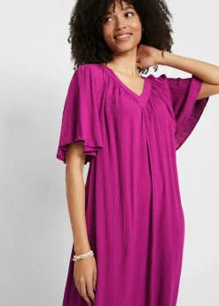 bonprix bonprix Vestido tipo caftán en tejido de crepé orquídea púrpura Sale