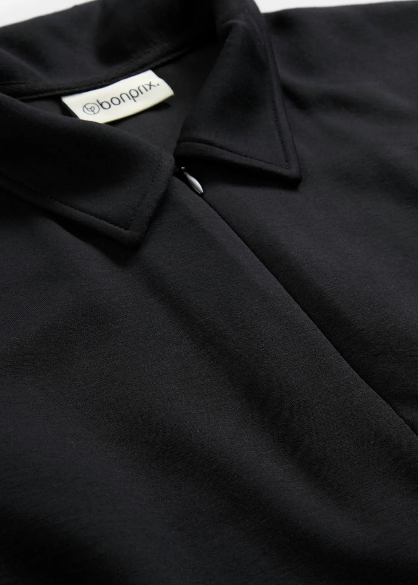 bonprix bonprix Vestido tipo polo de neopreno suave Negro Hot