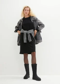 bonprix bonprix Vestido tipo sudadera Negro Discount
