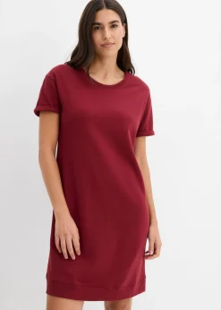bonprix bonprix Vestido tipo sudadera Rojo rubí Clearance