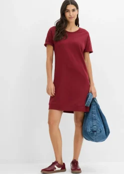 bonprix bonprix Vestido tipo sudadera Rojo rubí Clearance