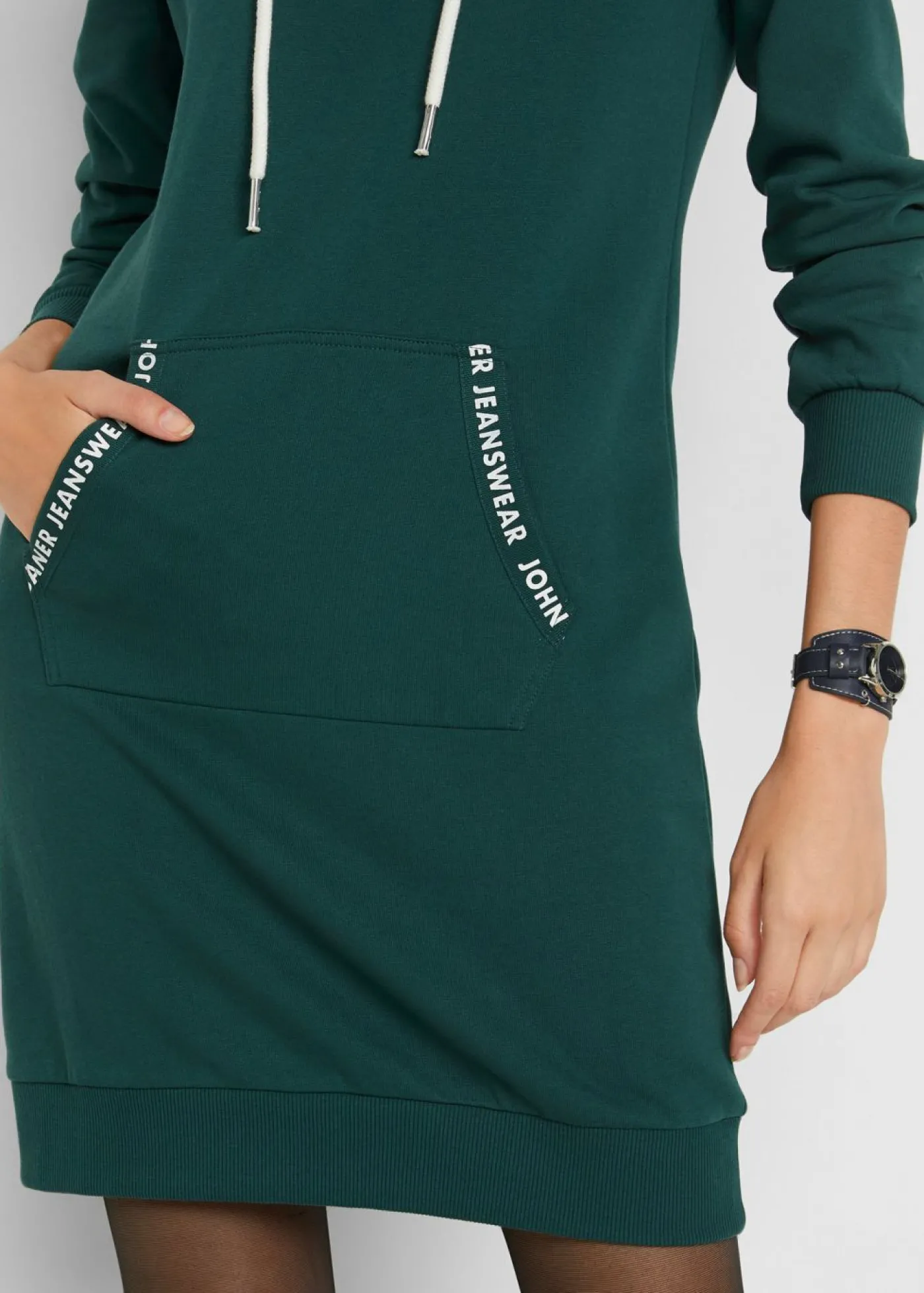 bonprix bonprix Vestido tipo sudadera Verde petróleo Sale