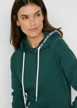 bonprix bonprix Vestido tipo sudadera Verde petróleo Sale