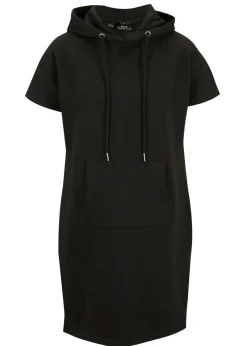 bonprix bonprix Vestido tipo sudadera con capucha Negro Clearance