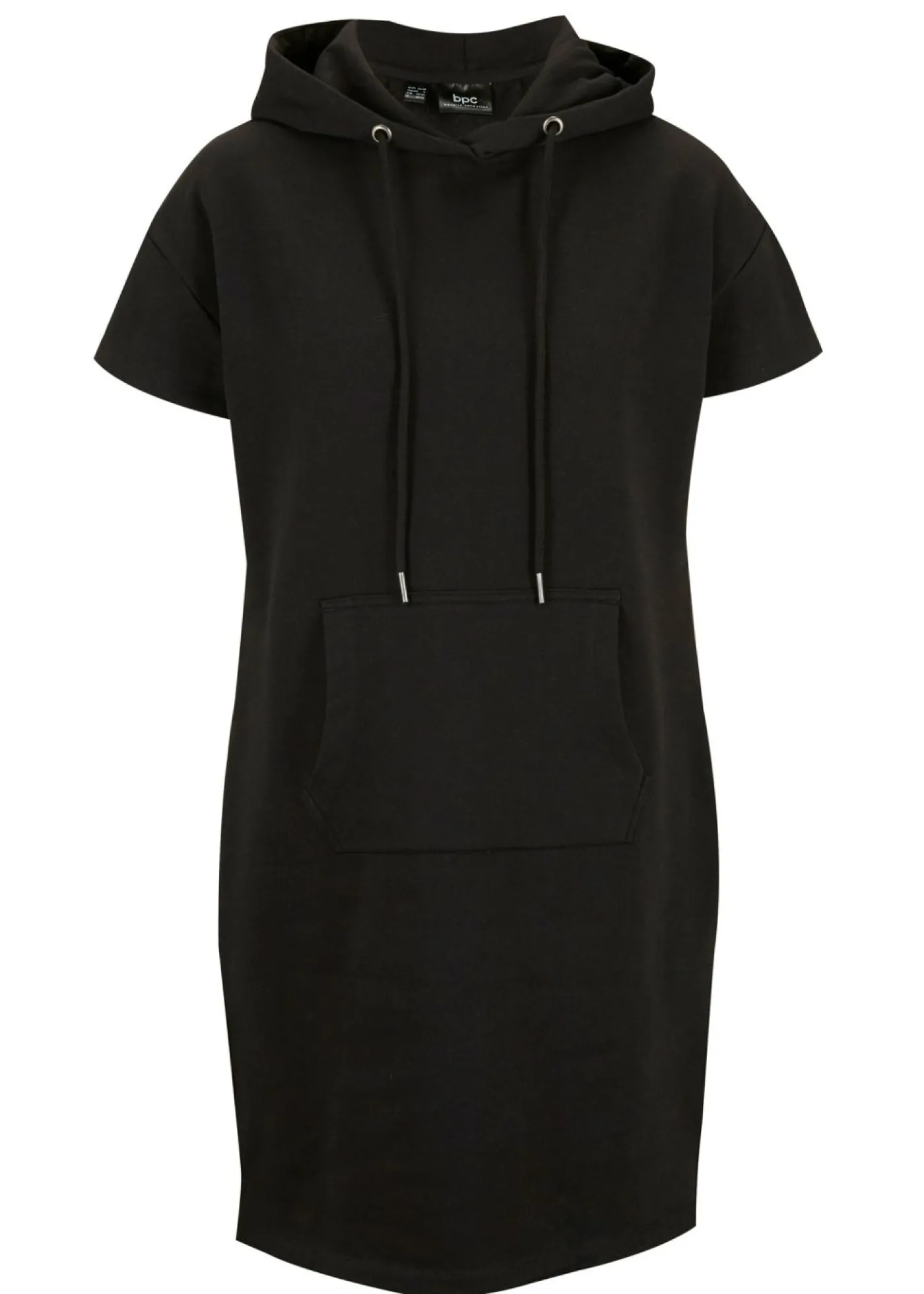 bonprix bonprix Vestido tipo sudadera con capucha Negro Clearance