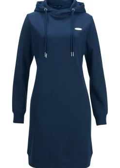 bonprix bonprix Vestido tipo sudadera con capucha Azul oscuro Best