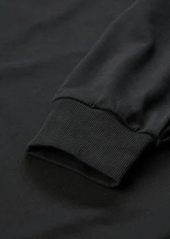bonprix bonprix Vestido tipo sudadera con mangas abullonadas Negro Outlet