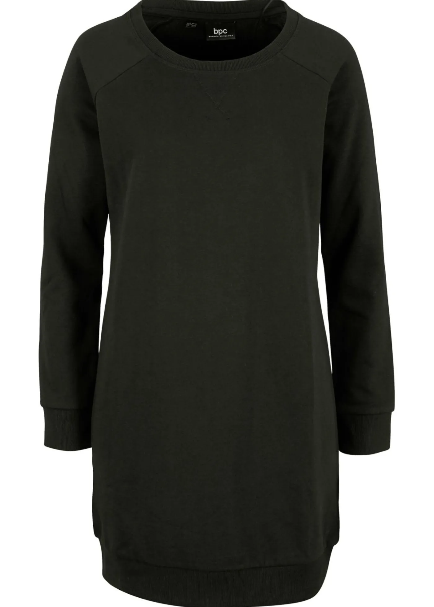 bonprix bonprix Vestido tipo sudadera de felpa suave Negro