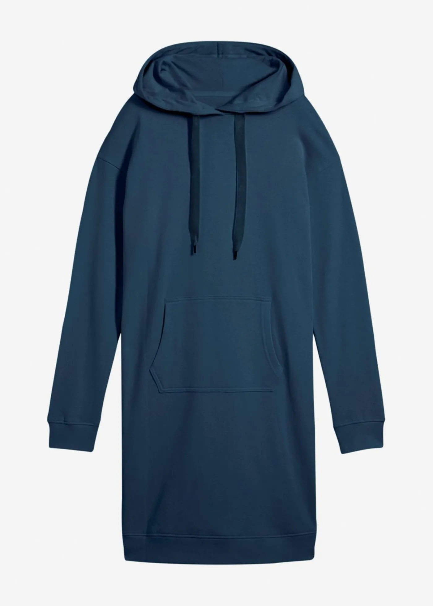 bonprix bonprix Vestido tipo sudadera de algodón puro Azul marino Discount