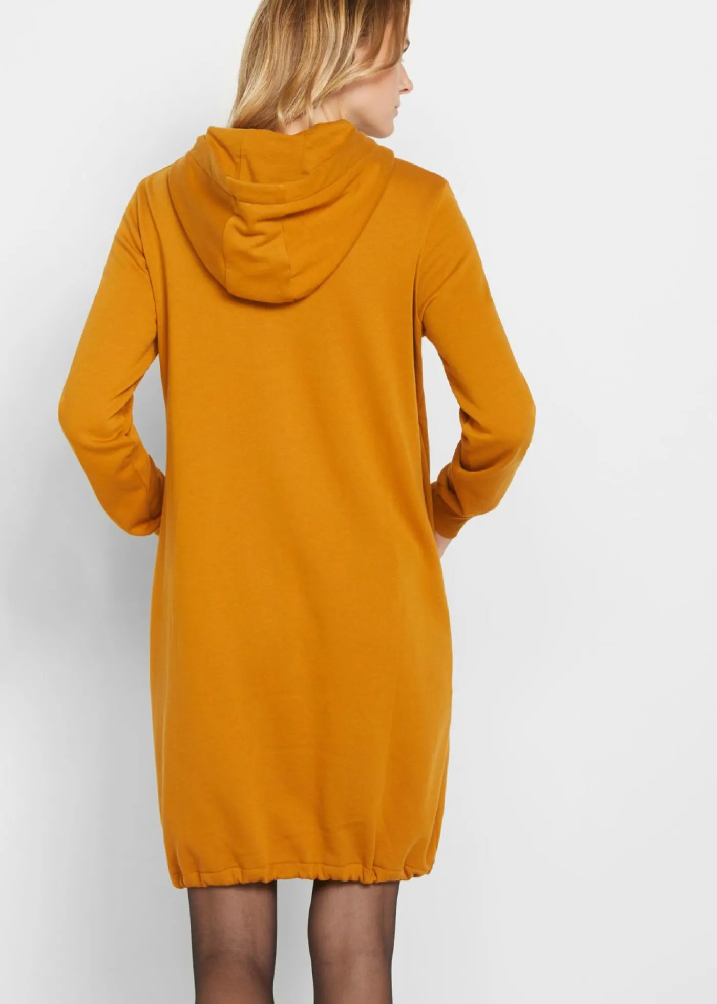 bonprix bonprix Vestido tipo sudadera de mezcla de algodón marrón canela Sale