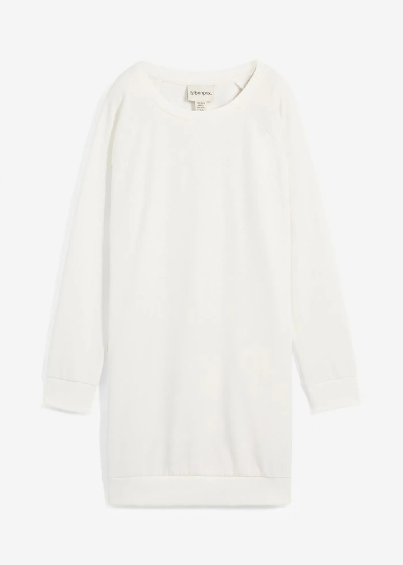 bonprix bonprix Vestido tipo sudadera de felpa suave Blanco lana Hot