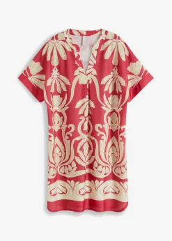 bonprix bonprix Vestido tipo túnica Rojo-crema Outlet