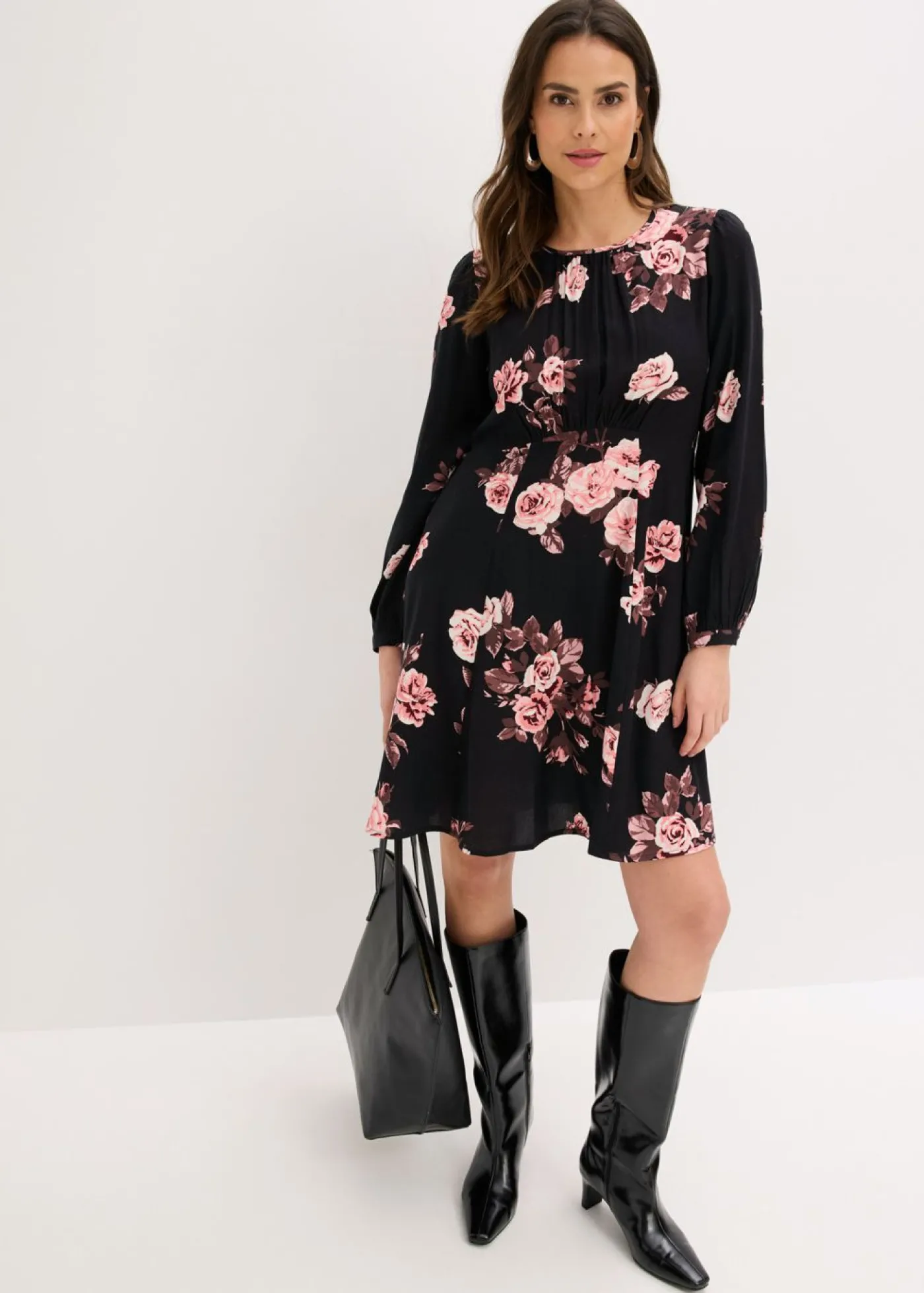 bonprix bonprix Vestido tipo túnica Negro Discount