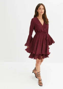 bonprix bonprix Vestido tipo túnica rojo avellana Online