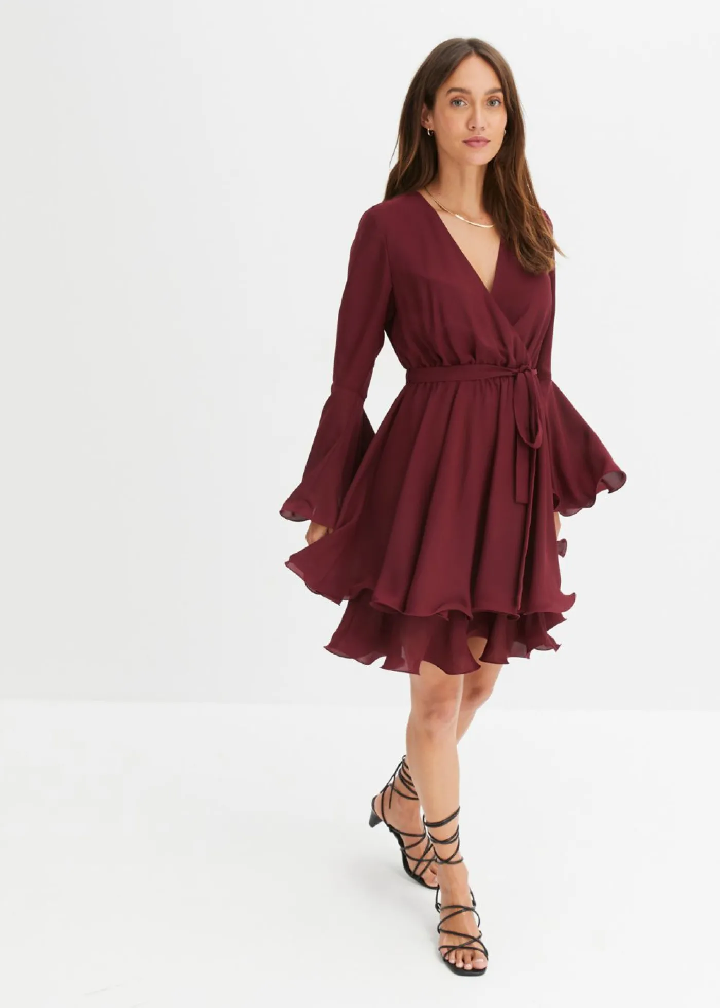 bonprix bonprix Vestido tipo túnica rojo avellana Online
