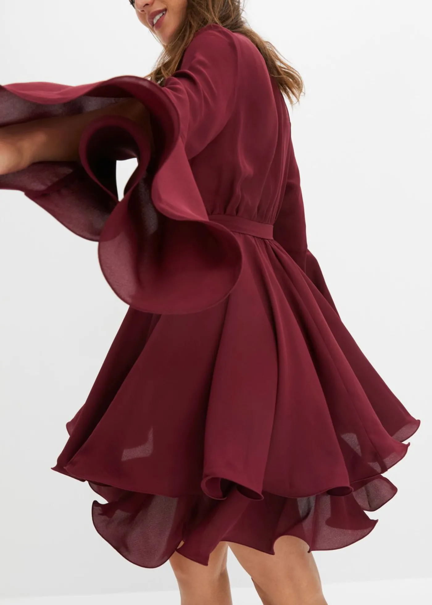 bonprix bonprix Vestido tipo túnica rojo avellana Online