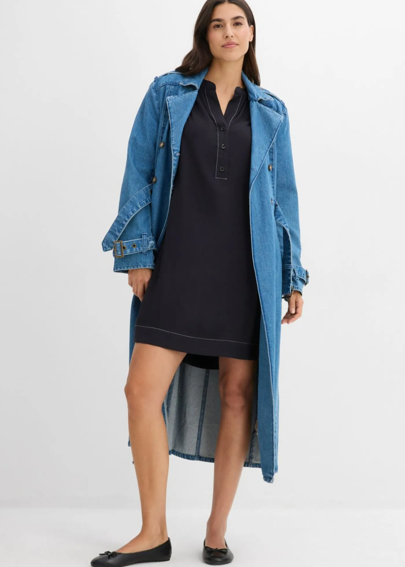 bonprix bonprix Vestido tipo túnica Negro Sale