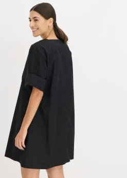 bonprix bonprix Vestido tipo túnica de algodón orgánico puro Negro New