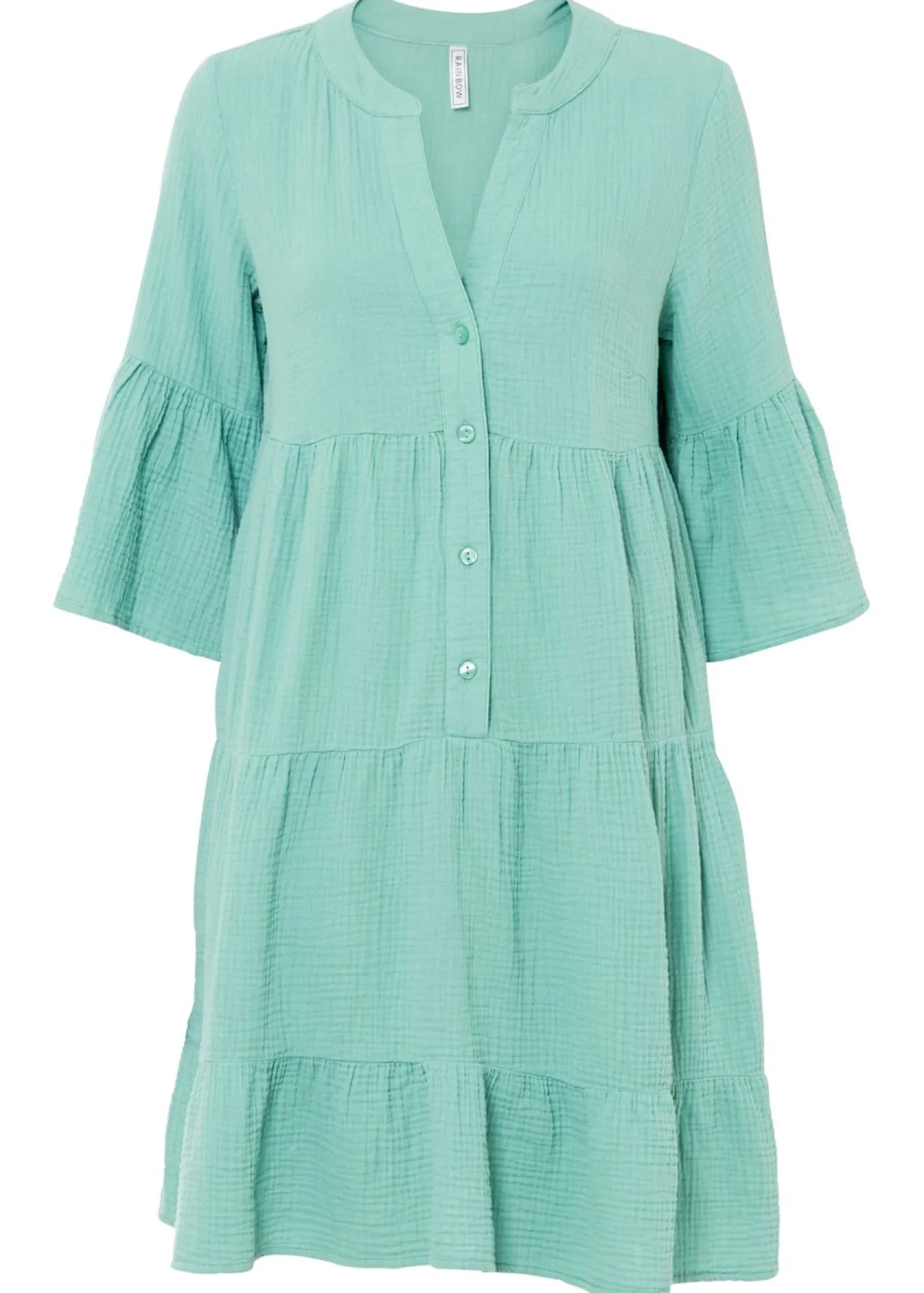 bonprix bonprix Vestido tipo túnica de muselina verde salvia Hot