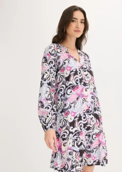 bonprix bonprix Vestido tipo túnica de viscosa fluida Negro Best