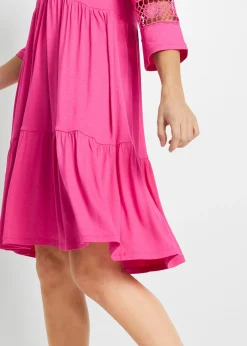 bonprix bonprix Vestido tipo túnica de viscosa suave Pink lady Sale