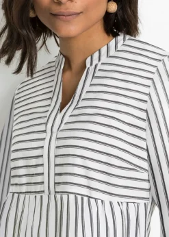 bonprix bonprix Vestido túnica Negro-blanco de rayas Discount