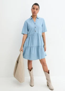 bonprix bonprix Vestido vaquero azul hielo denim usado Hot