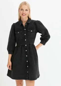 bonprix bonprix Vestido vaquero Negro denim Outlet