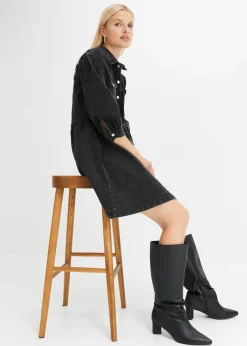 bonprix bonprix Vestido vaquero Negro denim Outlet