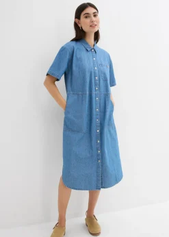 bonprix bonprix Vestido vaquero Denim azul hielo New