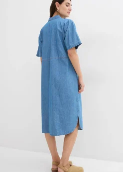 bonprix bonprix Vestido vaquero Denim azul hielo New
