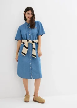 bonprix bonprix Vestido vaquero Denim azul hielo New