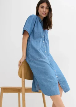 bonprix bonprix Vestido vaquero Denim azul hielo New