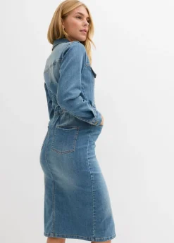 bonprix bonprix Vestido vaquero con algodón orgánico azul medio denim usado Outlet