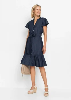 bonprix bonprix Vestido vaquero de algodón orgánico Denim desgastado New
