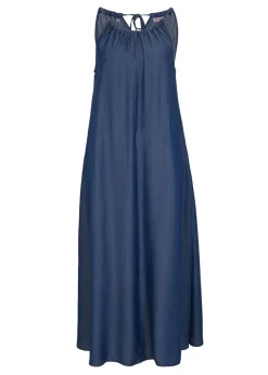 bonprix bonprix Vestido vaquero de lyocell fluido Azul piedra Online