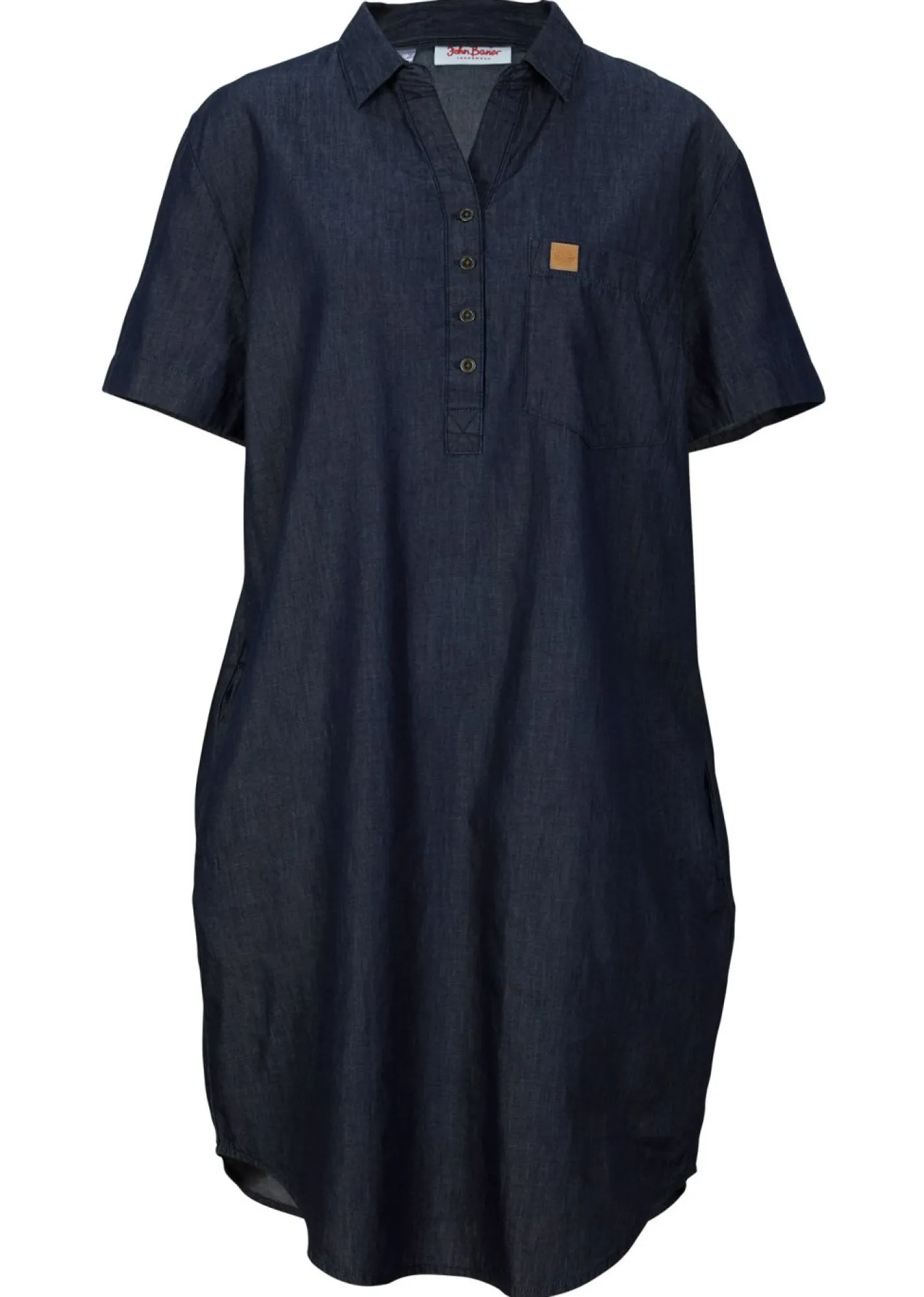 bonprix bonprix Vestido vaquero de manga corta Denim desgastado