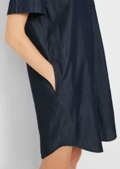 bonprix bonprix Vestido vaquero de manga corta Denim desgastado