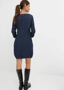 bonprix bonprix Vestido vaquero elástico Azul piedra oscuro Outlet