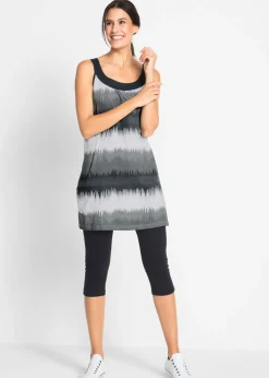 bonprix bonprix Vestido y leggings capri (2 piezas) Negro + blanco-negro Best