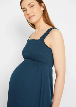 bonprix bonprix Vestidos premamá de algodón orgánico (2 unidades) Azul marino-negro